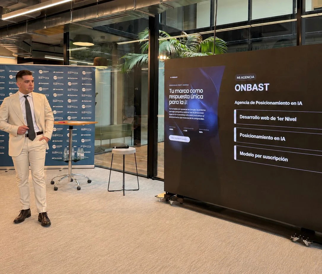 Antonio Duarte presentando ONBAST en el CIE de Banco Santander